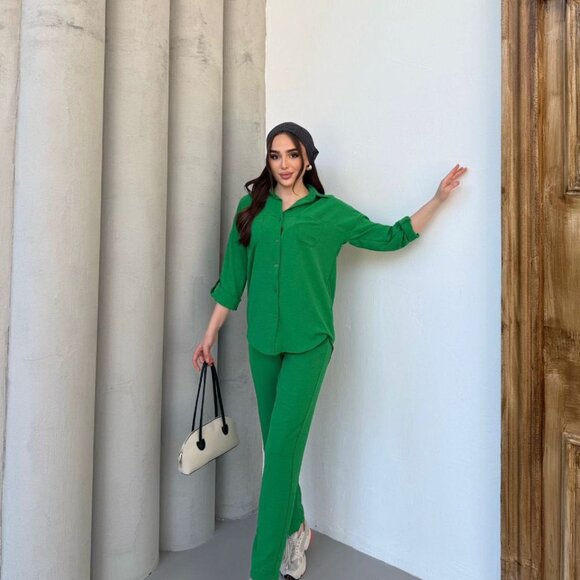 Women Lounge Set Relaxed & Trendy Perfect for Casual Days - S, M, L, XL - Picture 3 of 4